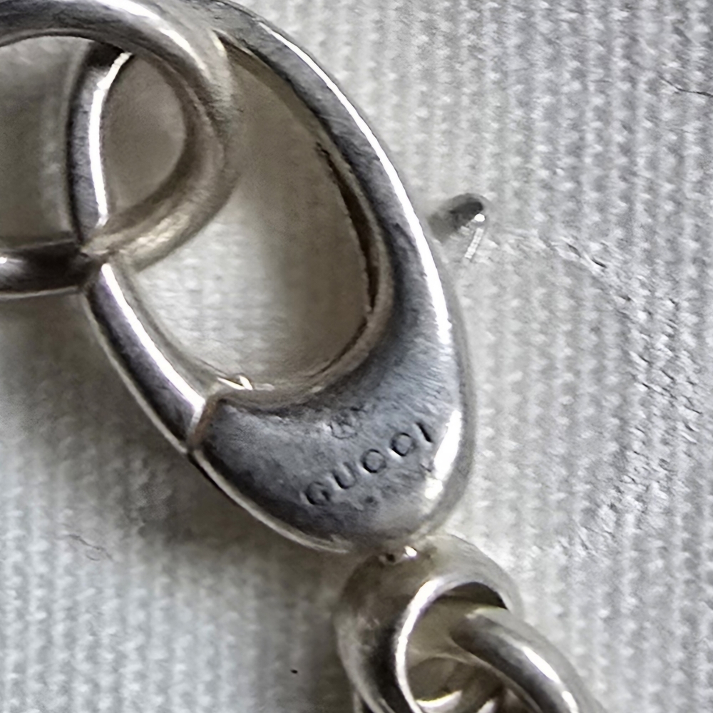 Authentic Gucci Interlocking Double Face Gg Sterl… - image 3